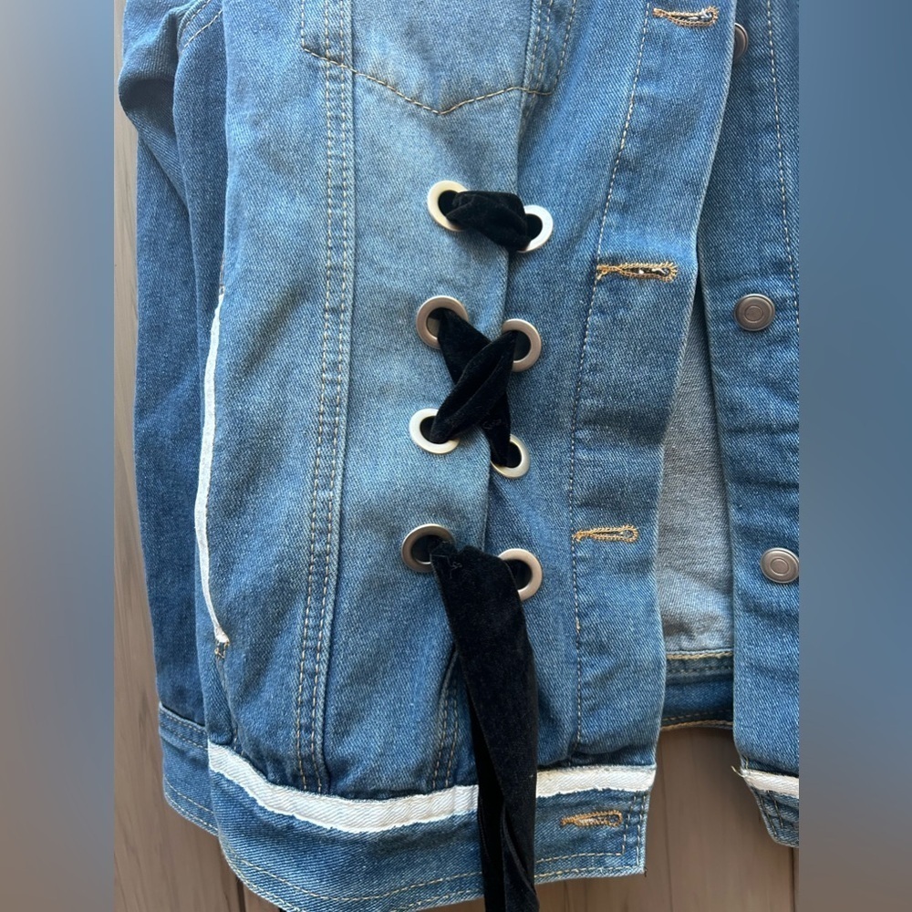 Wren + Glory Denim Hand Painted Jacket - Picture 11 of 11